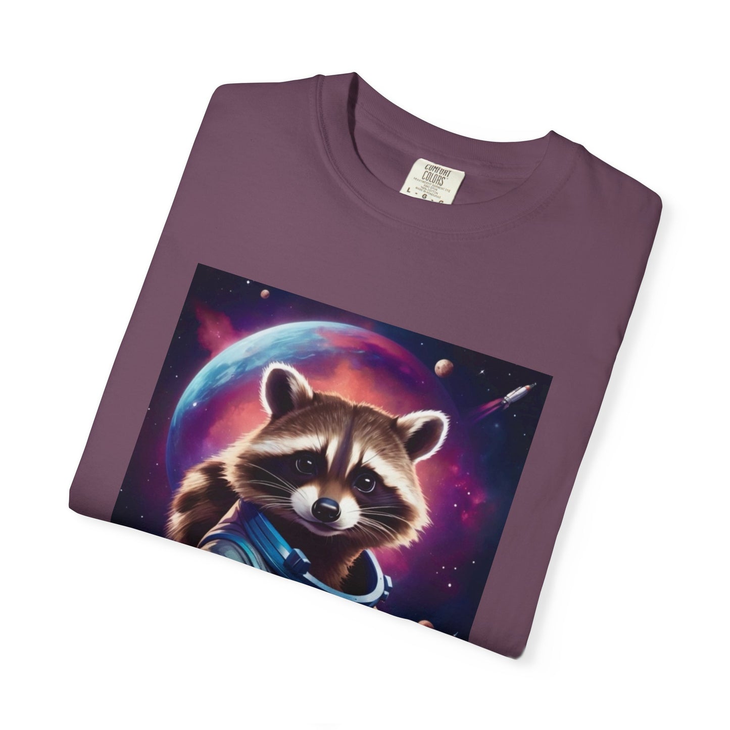 Cosmic Raccoon T-Shirt for Space Lovers