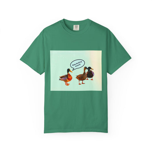 Quirky Duck Conversation T-shirt, Fun Graphic Tee