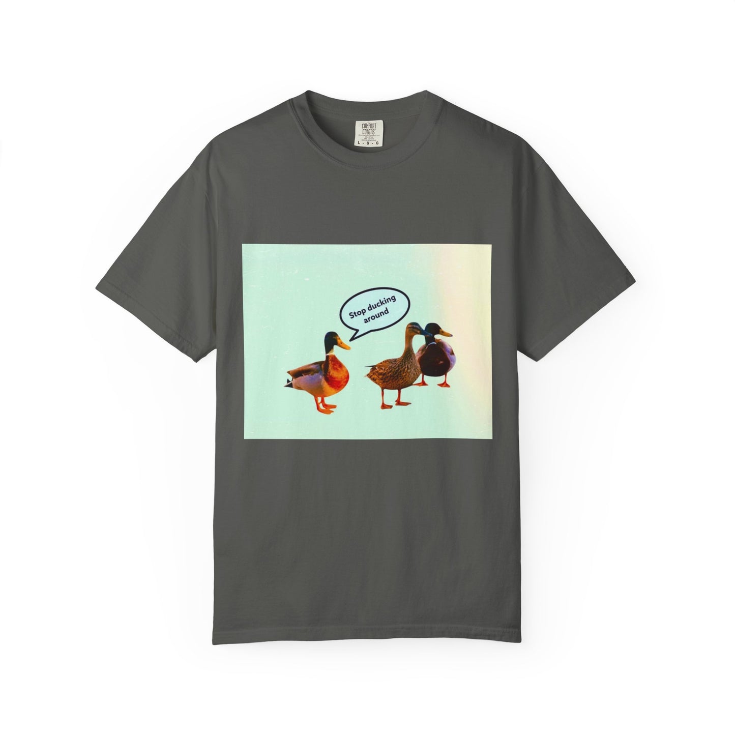 Quirky Duck Conversation T-shirt, Fun Graphic Tee