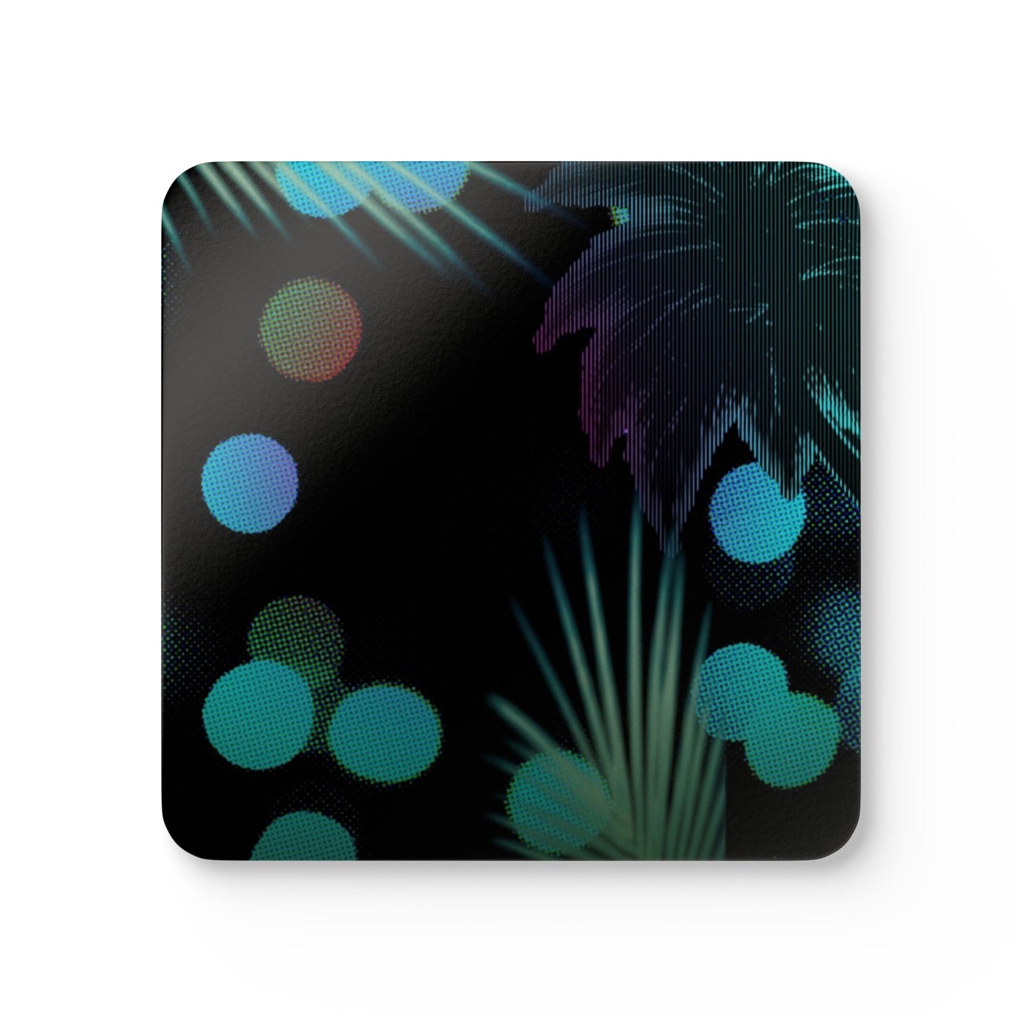 Stylish Corkwood Coaster Set | Tropical Vibes, Home Decor, Drink Coasters, Gift for Her, Eco-Friendly Living