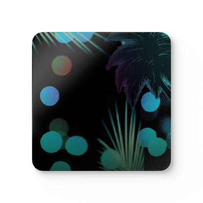 Stylish Corkwood Coaster Set | Tropical Vibes, Home Decor, Drink Coasters, Gift for Her, Eco-Friendly Living