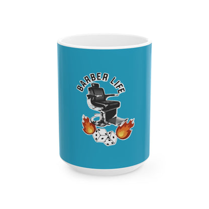Barber Life Ceramic Mug, Perfect Gift for Barbers