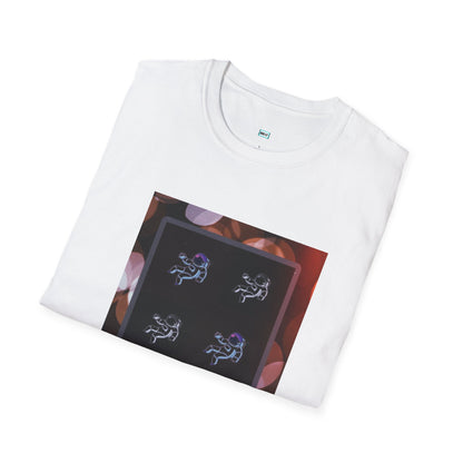 Unisex Softstyle T-Shirt with Astronaut Design, Space Theme Tee, Unique Graphic Shirt, Casual Outfit, Gift for Space Lovers