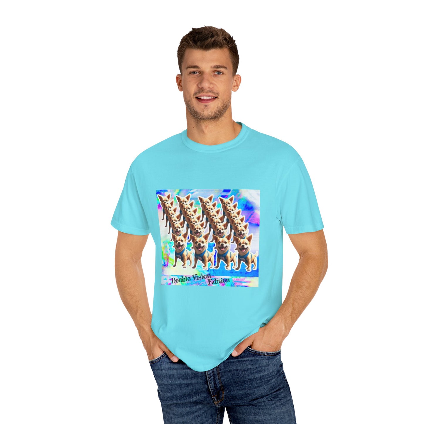 Vibrant Dog Lover Unisex T-shirt | Casual Wear, Pet-Themed Gift, Unique Graphic Tee, Fun Gift for Dog Owners, Colorful Art Shirt