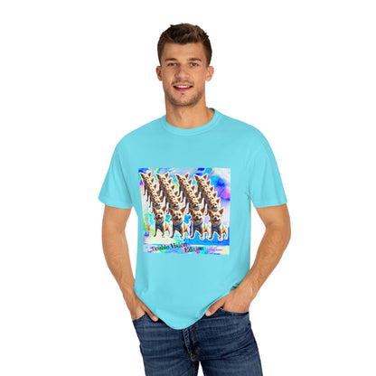 Vibrant Dog Lover Unisex T-shirt | Casual Wear, Pet-Themed Gift, Unique Graphic Tee, Fun Gift for Dog Owners, Colorful Art Shirt