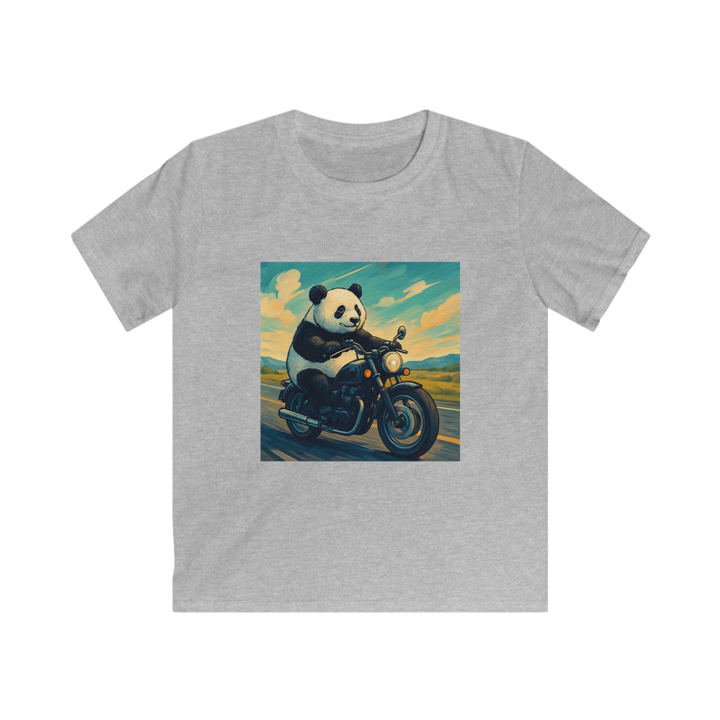 Kids Motorcycle Panda Tee, Cute Kids T-Shirt, Fun Animal Graphic Tee, Birthday Gift, Casual Wear, Summer Style