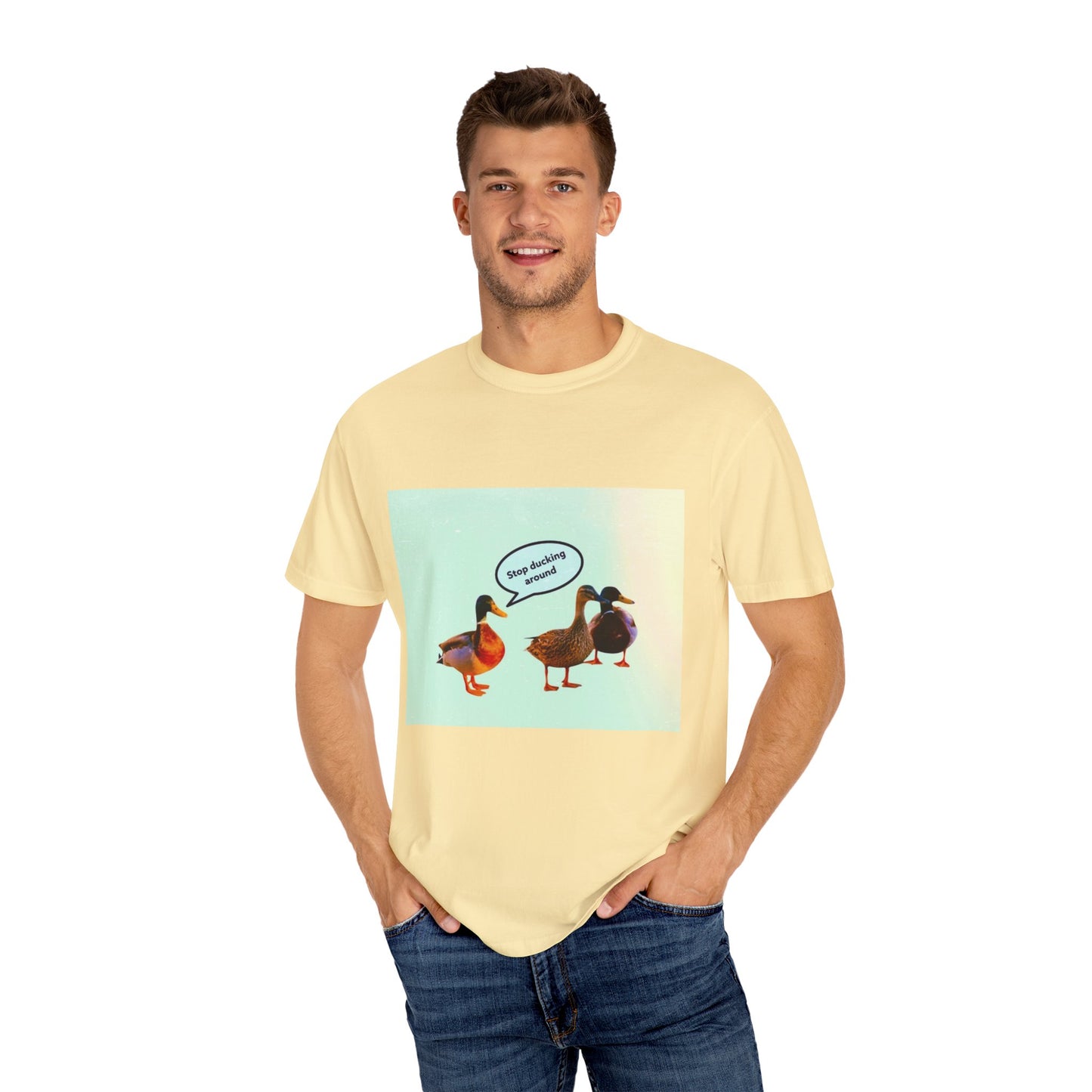 Quirky Duck Conversation T-shirt, Fun Graphic Tee