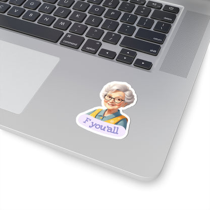 Funny Grandma Kiss-Cut Stickers, Cute Gifts for Grandparents, Fun Laptop Decals, Quirky Home Decor, Sassy Auto Stickers