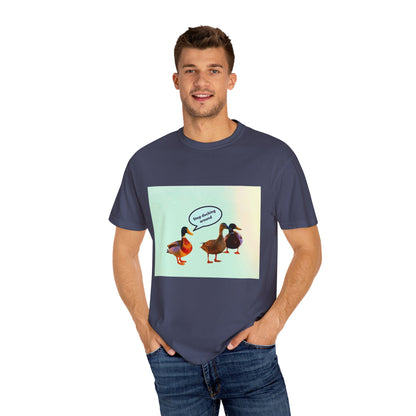 Quirky Duck Conversation T-shirt, Fun Graphic Tee