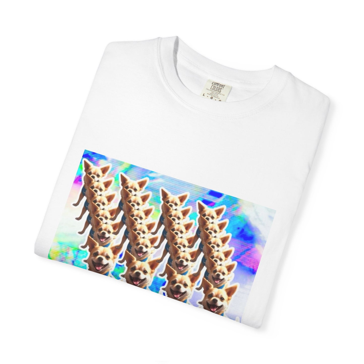 Vibrant Dog Lover Unisex T-shirt | Casual Wear, Pet-Themed Gift, Unique Graphic Tee, Fun Gift for Dog Owners, Colorful Art Shirt