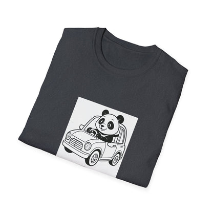 Cute Panda Driving T-Shirt, Funny Animal Tee, Gift for Animal Lovers, Birthday Present, Casual Wear