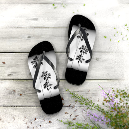 Chic Palm Tree Flip Flops, Summer Footwear, Beach Sandals, Vacation Slides, Poolside Accessories, Casual Summer Style