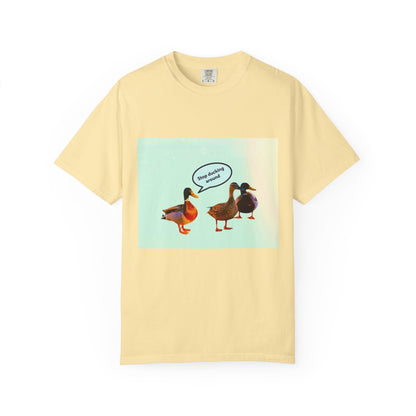 Quirky Duck Conversation T-shirt, Fun Graphic Tee