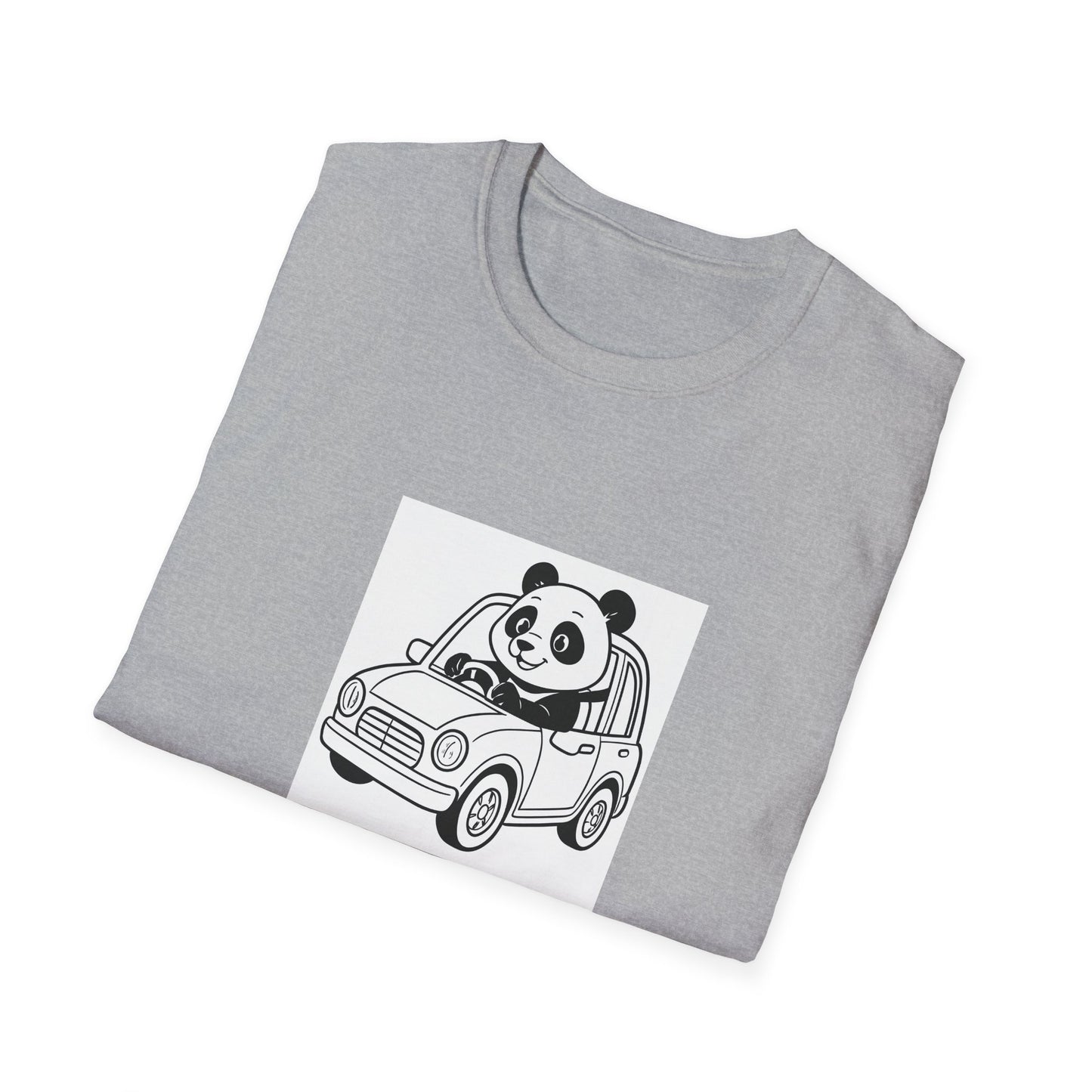 Cute Panda Driving T-Shirt, Funny Animal Tee, Gift for Animal Lovers, Birthday Present, Casual Wear