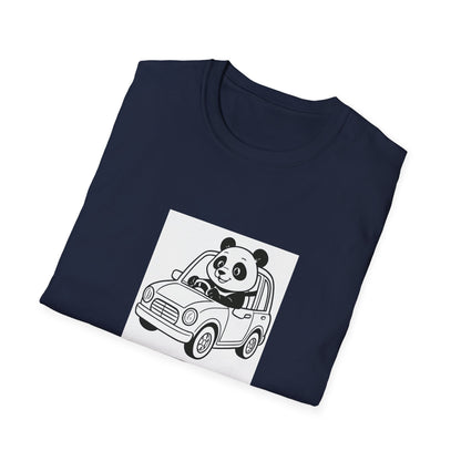 Cute Panda Driving T-Shirt, Funny Animal Tee, Gift for Animal Lovers, Birthday Present, Casual Wear