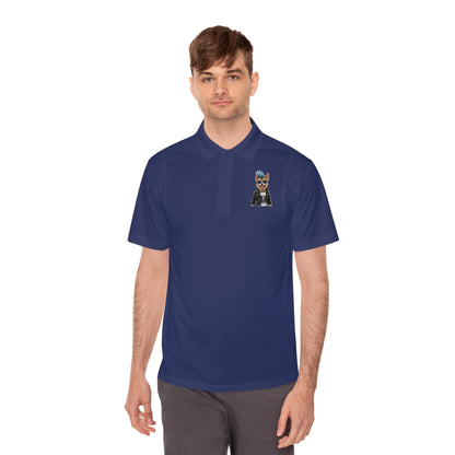 Sport Polo Shirt with Cool Dog Design