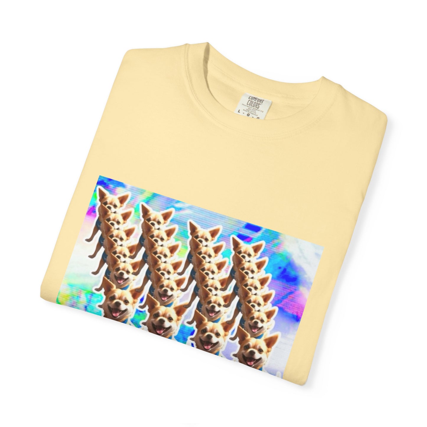 Vibrant Dog Lover Unisex T-shirt | Casual Wear, Pet-Themed Gift, Unique Graphic Tee, Fun Gift for Dog Owners, Colorful Art Shirt