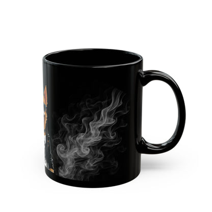 Punk Rock Dog Mug - Cool Canine Coffee Cup, Gift for Dog Lovers, Pet Owner Gift, Unique Home Decor, Halloween and Birthday Present