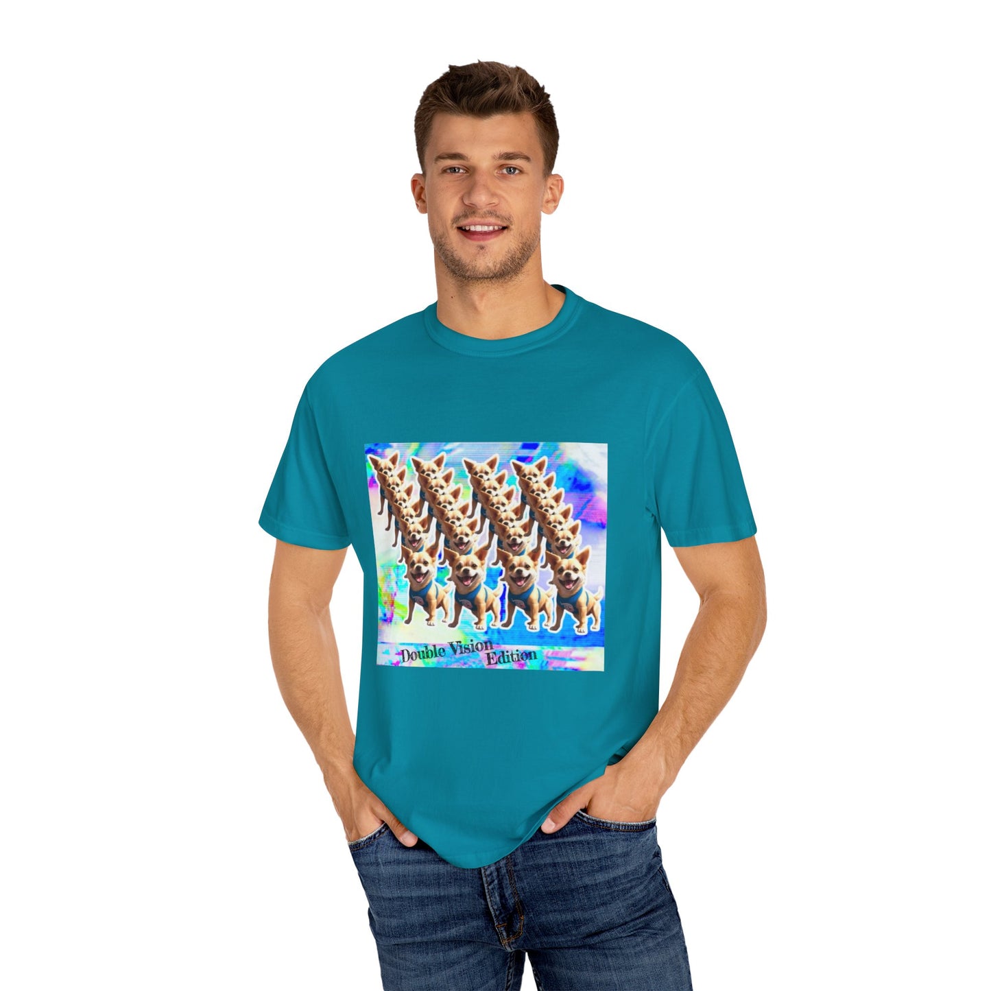 Vibrant Dog Lover Unisex T-shirt | Casual Wear, Pet-Themed Gift, Unique Graphic Tee, Fun Gift for Dog Owners, Colorful Art Shirt