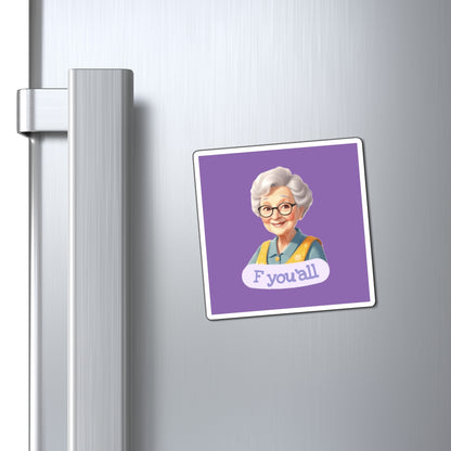 Funny Grandma Magnet, Quirky Kitchen Decor, Gift for Grandparents, Retro Art Magnet, Unique Fridge Magnet