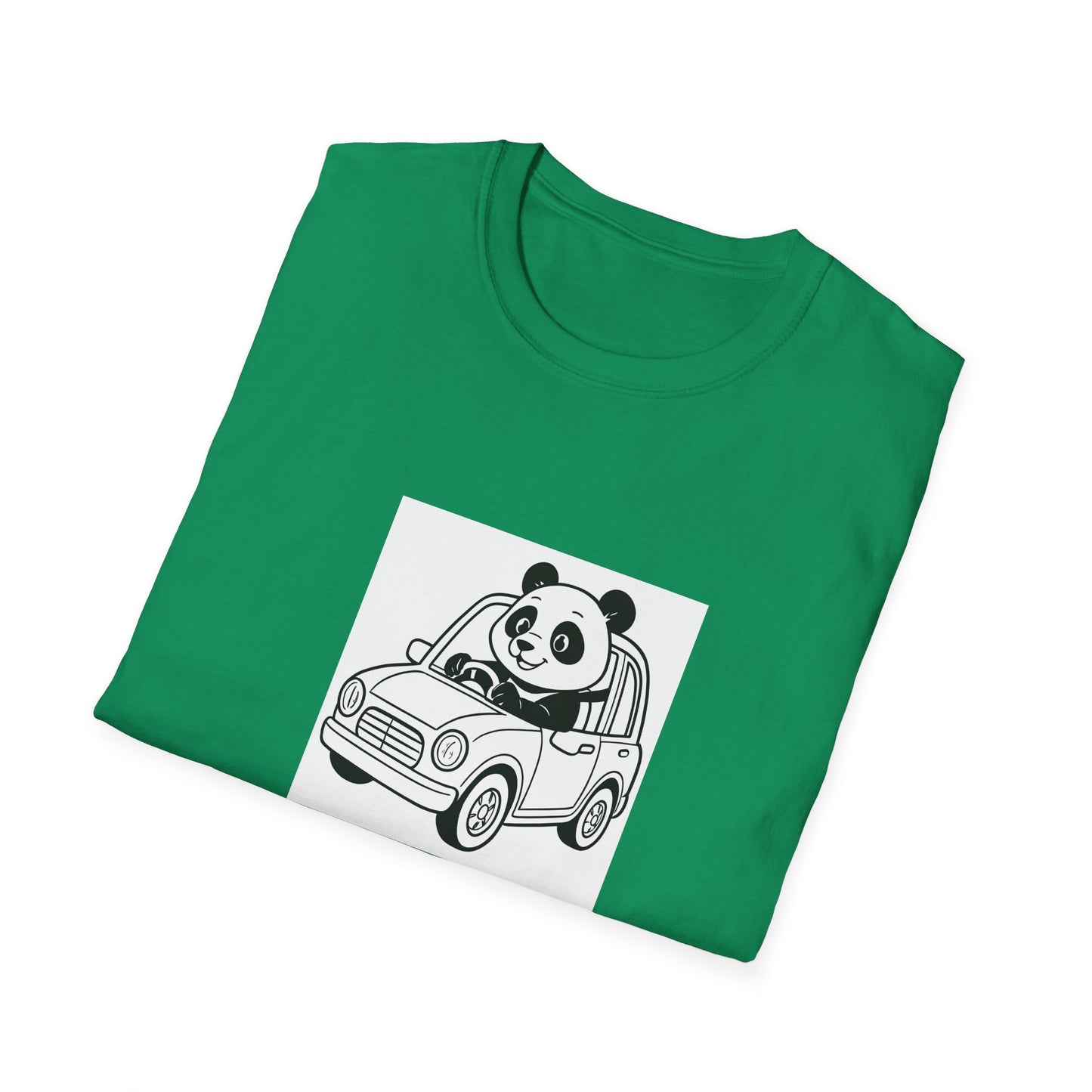 Cute Panda Driving T-Shirt, Funny Animal Tee, Gift for Animal Lovers, Birthday Present, Casual Wear