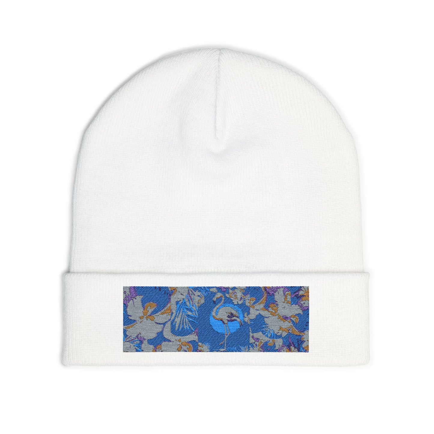 Embroidered Knit Beanie with Floral Design, Cozy Winter Accessory, Fashionable Gift for Her, Unique Style for Any Occasion, Winter Hat