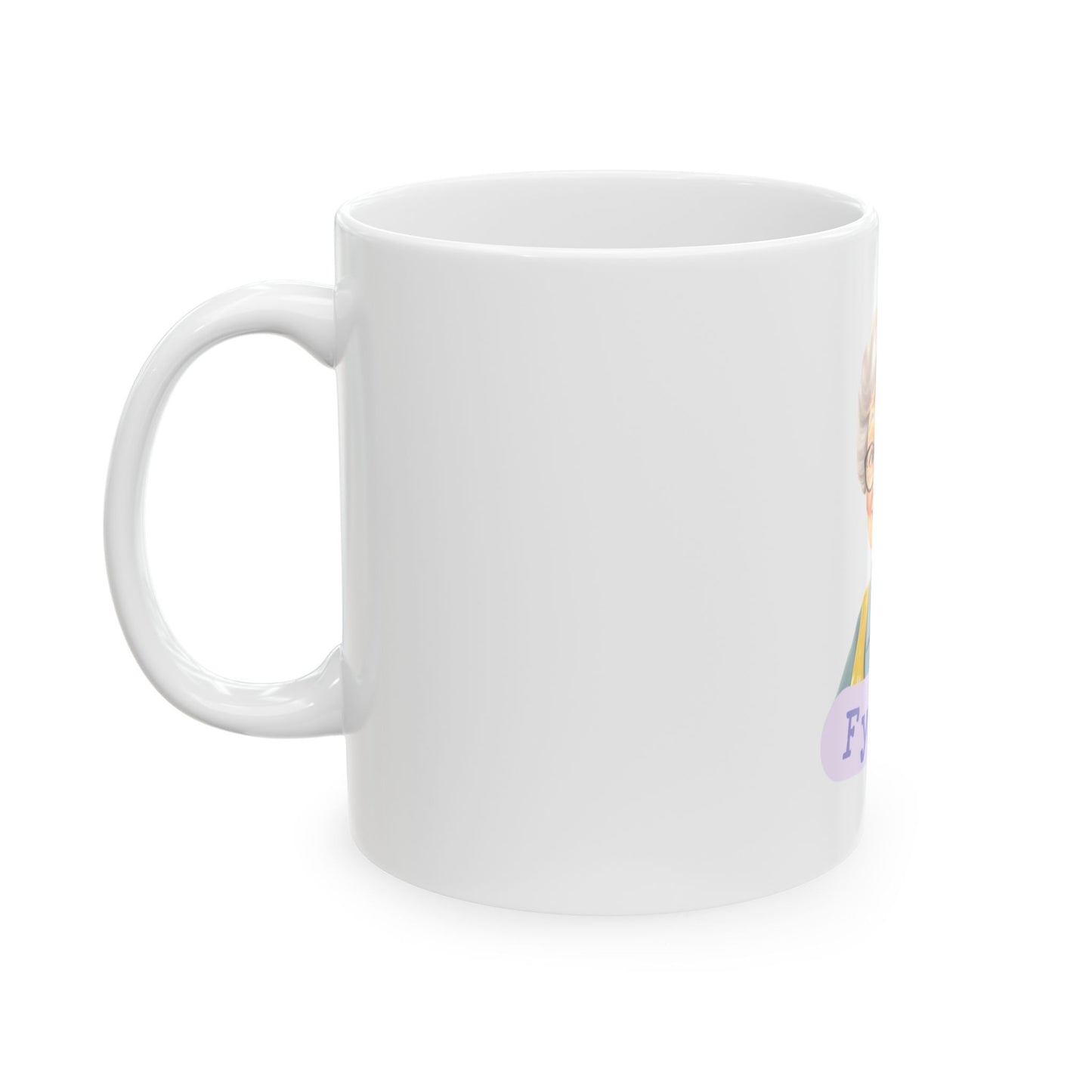 Funny Grandma Ceramic Mug, Gift for Coffee Lovers, Humor Mug, Grandparent Gift, Cute Coffee Cup, F You'all Mug