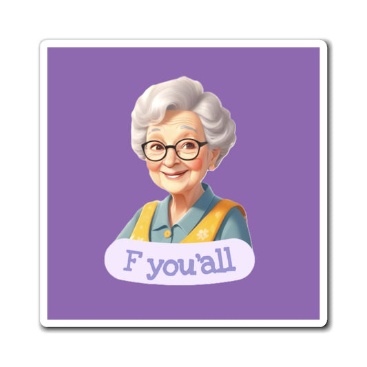 Funny Grandma Magnet, Quirky Kitchen Decor, Gift for Grandparents, Retro Art Magnet, Unique Fridge Magnet