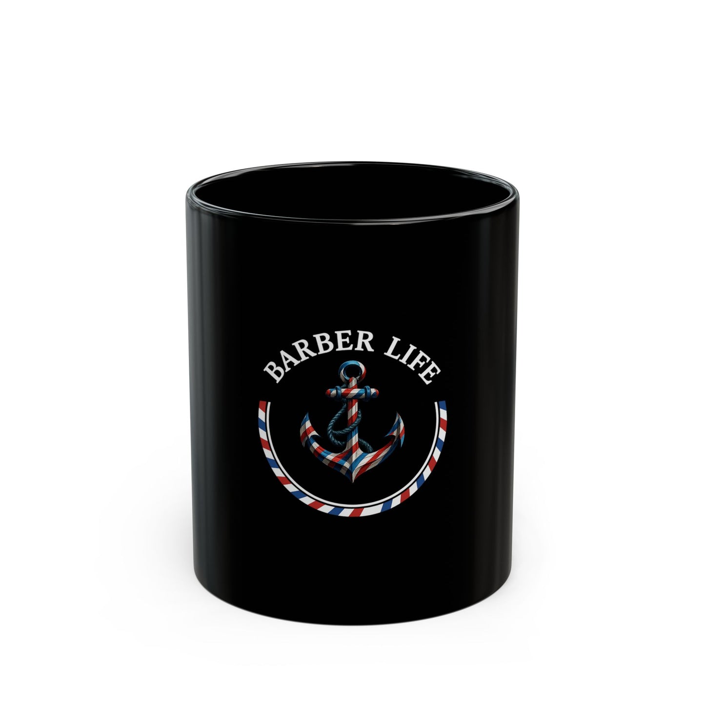 Barber Life Black Mug - 11oz & 15oz Coffee Cup for Barbers and Coffee Lovers