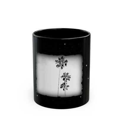 Stylish Black Mug with Palm Trees Design | Ideal Gift for Coffee Lovers, Home Decor, Minimalist Style, Birthday Present, Modern Aesthetic