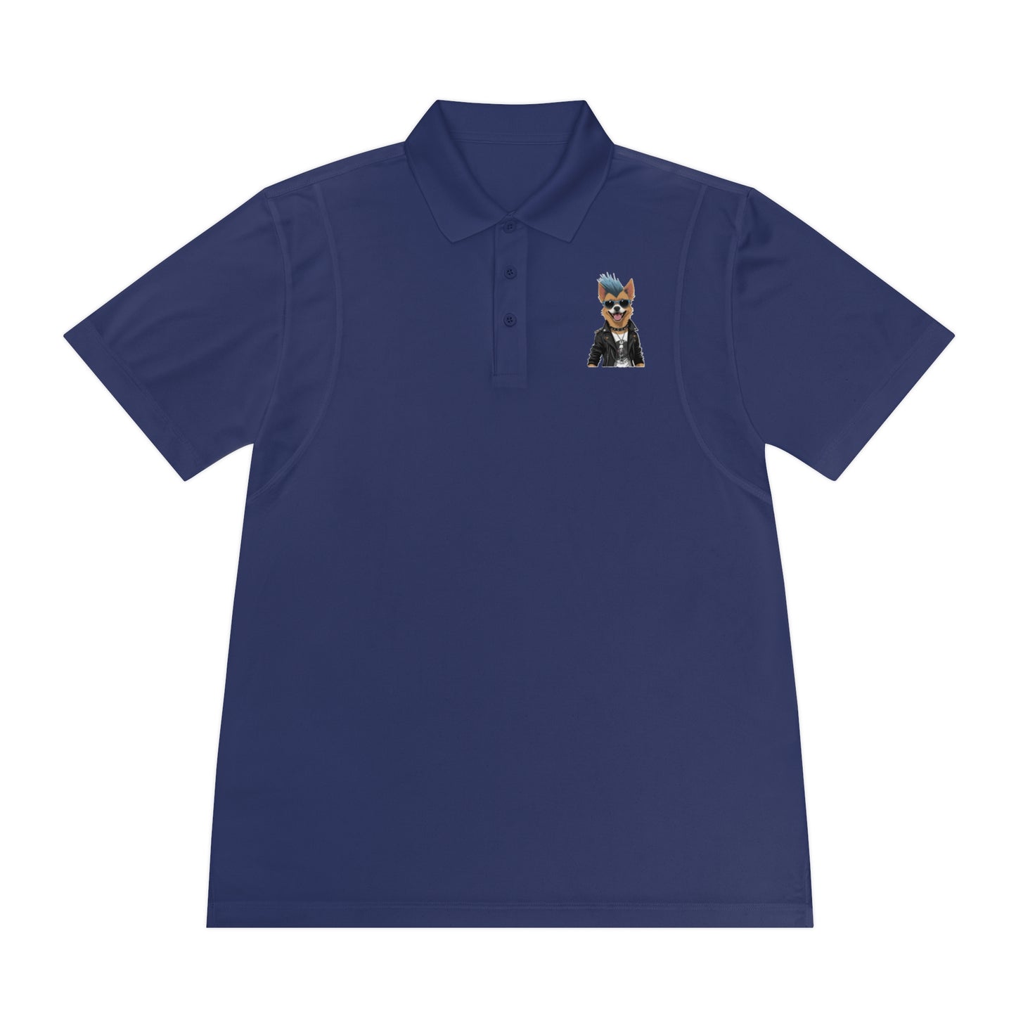 Sport Polo Shirt with Cool Dog Design