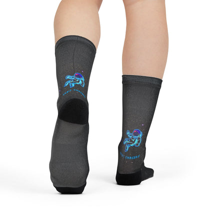 Astronaut Sublimation Crew Socks | Galaxy Vibe | Perfect Gift for Space Lovers | Fun Fashion Socks | Unique Dress Socks