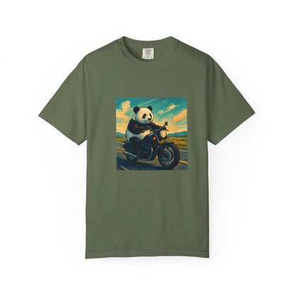 Panda Motorcycle T-Shirt, Funny Gift, Animal Lover Apparel, Casual Wear, Unique Graphic Tee