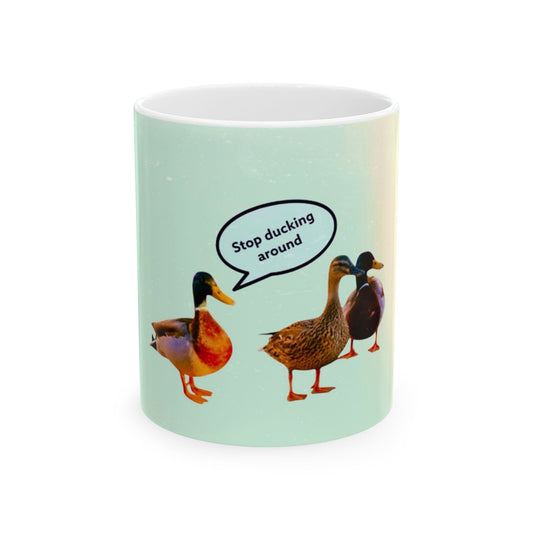 Playful Duck Ceramic Mug - Perfect Gift for Animal Lovers, Funny Coffee Mug, Unique Kitchenware, Humorous Decor, Duck-Themed Gift