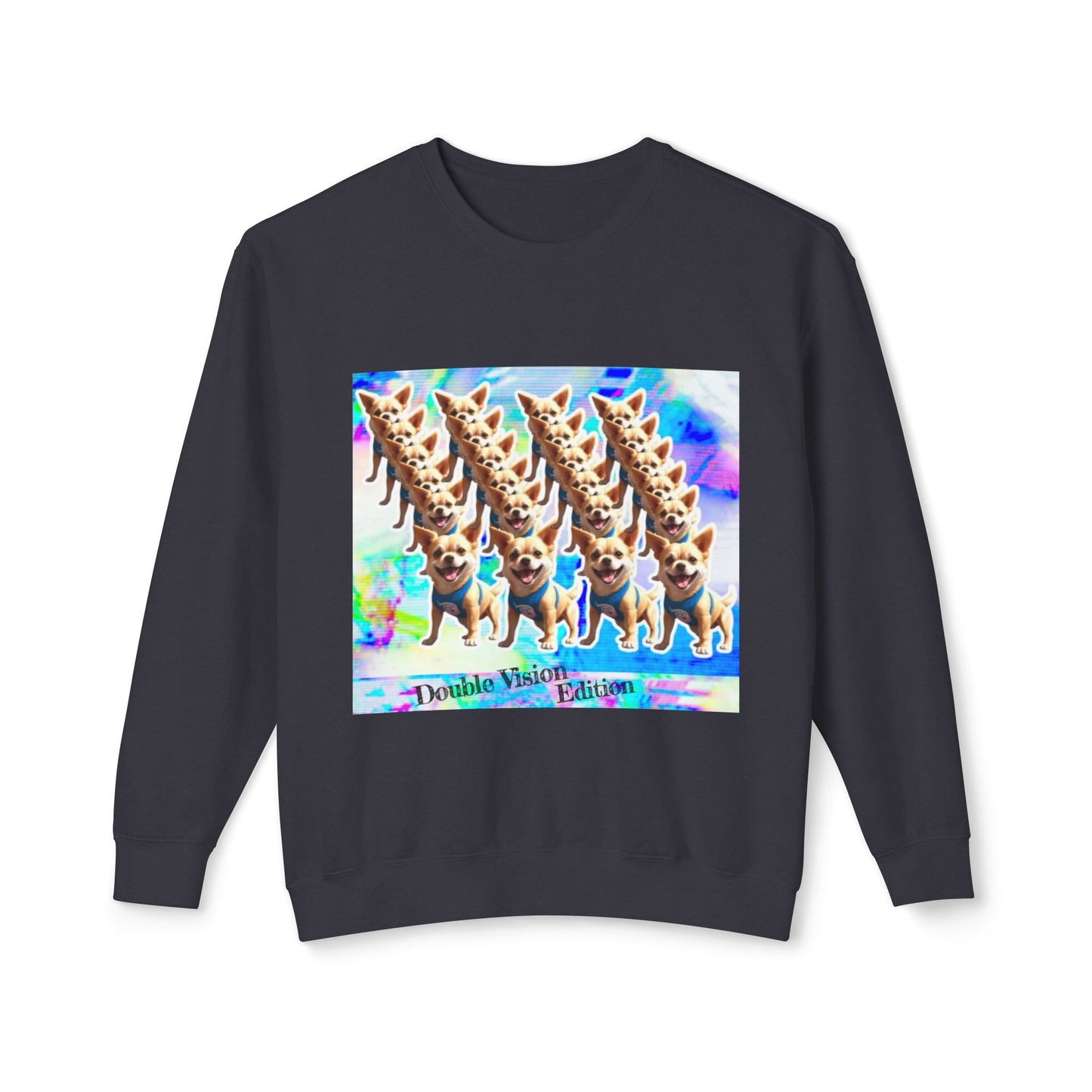 Vibrant Dog Print Crewneck Sweatshirt - Fun, Unisex Lightweight Pullover, Casual Wear, Pet Lover Gift, Unique Party Apparel, Cozy [...]