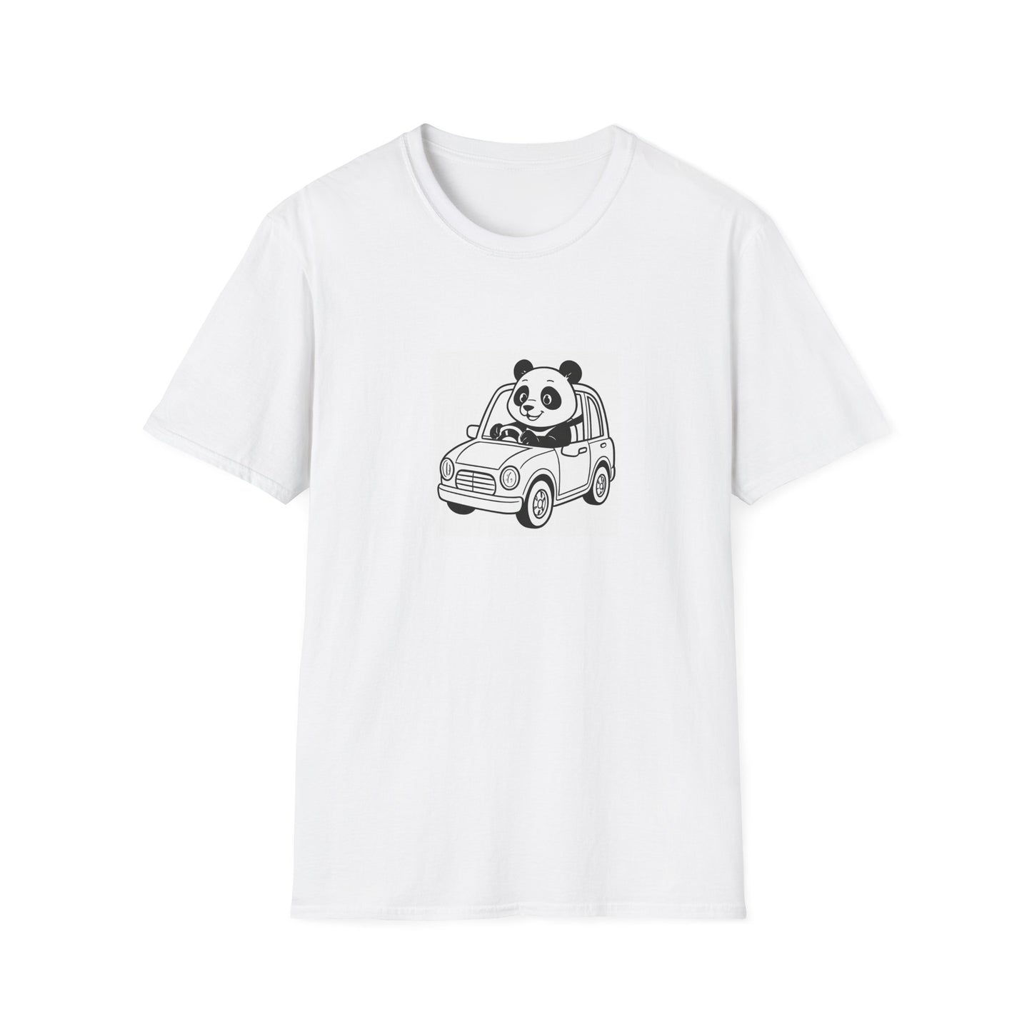 Cute Panda Driving T-Shirt, Funny Animal Tee, Gift for Animal Lovers, Birthday Present, Casual Wear