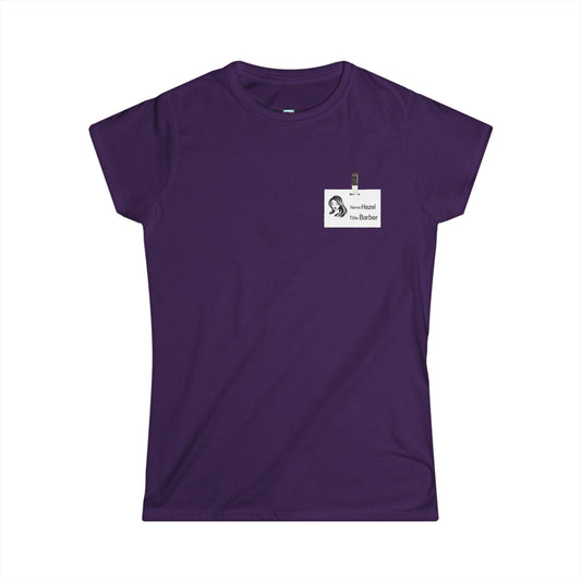 Hazel The Barber Badge Women's Soft style Tee