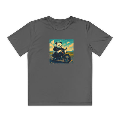 Panda Motorcycle Youth Tee | Fun Kids T-Shirt, Biker Vibes, Adventure Shirt, Gift for Young Riders, Trendy Casual Wear