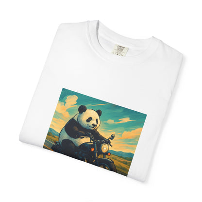 Panda Motorcycle T-Shirt, Funny Gift, Animal Lover Apparel, Casual Wear, Unique Graphic Tee