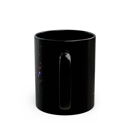 Cosmic Astronaut Mug | Space Lover Gift | Orbit Chasers Coffee Cup | Unique Black Mug for Astronomy Enthusiasts, Birthday, Housewarming