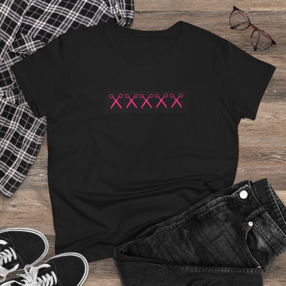 Women's Tee with Pink Scissors