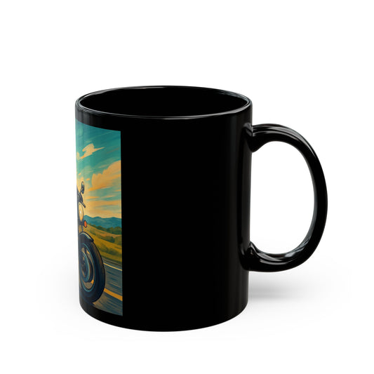 Panda Motorcycle Mug | Cute Animal Coffee Cup, Gift for Bikers, Coffee Lovers, Animal Lovers, Unique Kitchen Decor