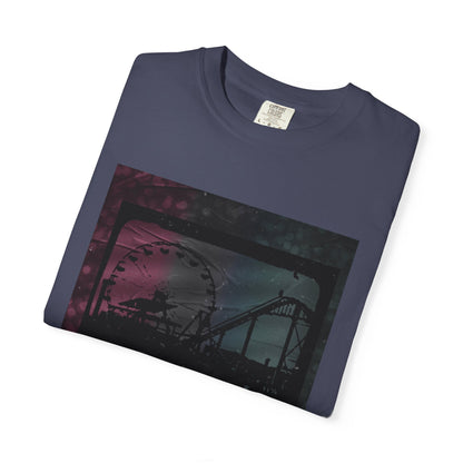 Vintage-Inspired T-shirt with Amusement Park Design, Casual Tee for Theme Park Lovers, Gift for Friends, Summer Wear, Unisex Graphic Shirt