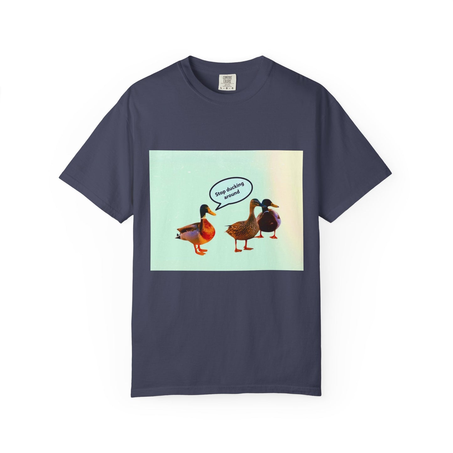 Quirky Duck Conversation T-shirt, Fun Graphic Tee