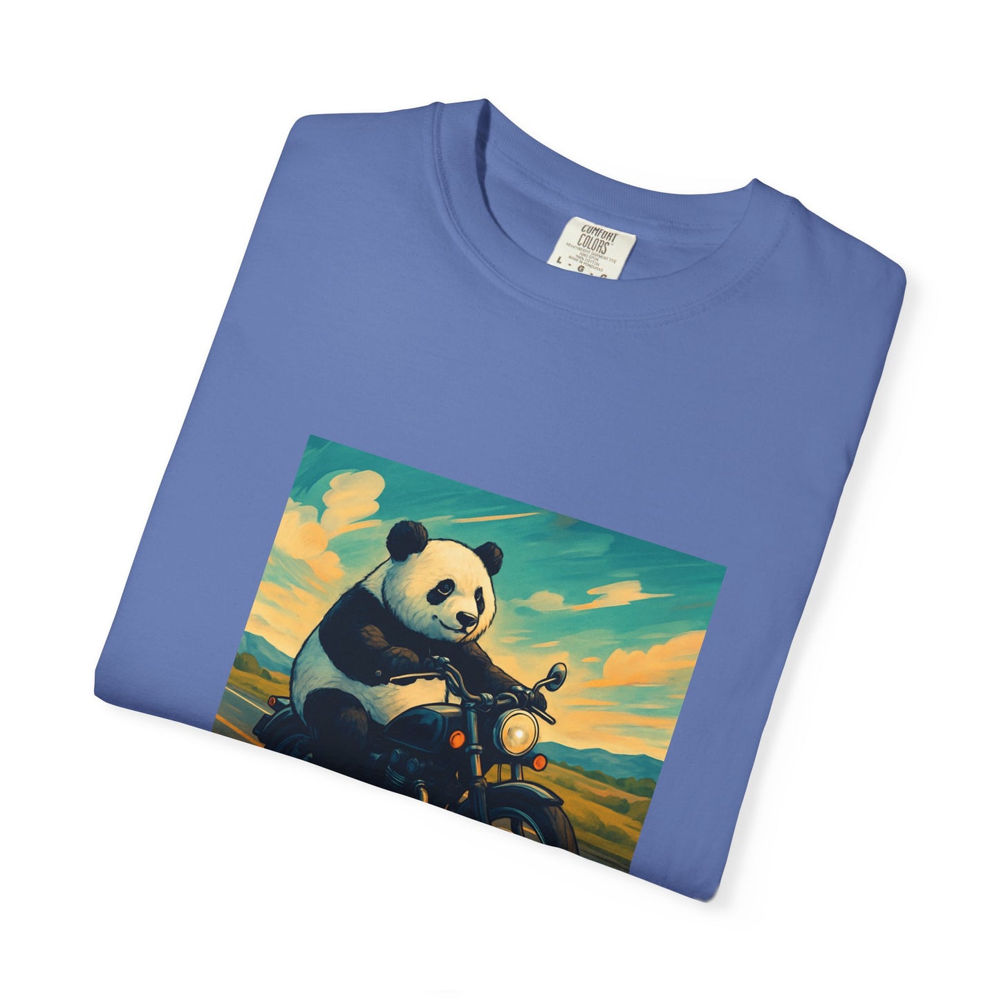 Panda Motorcycle T-Shirt, Funny Gift, Animal Lover Apparel, Casual Wear, Unique Graphic Tee