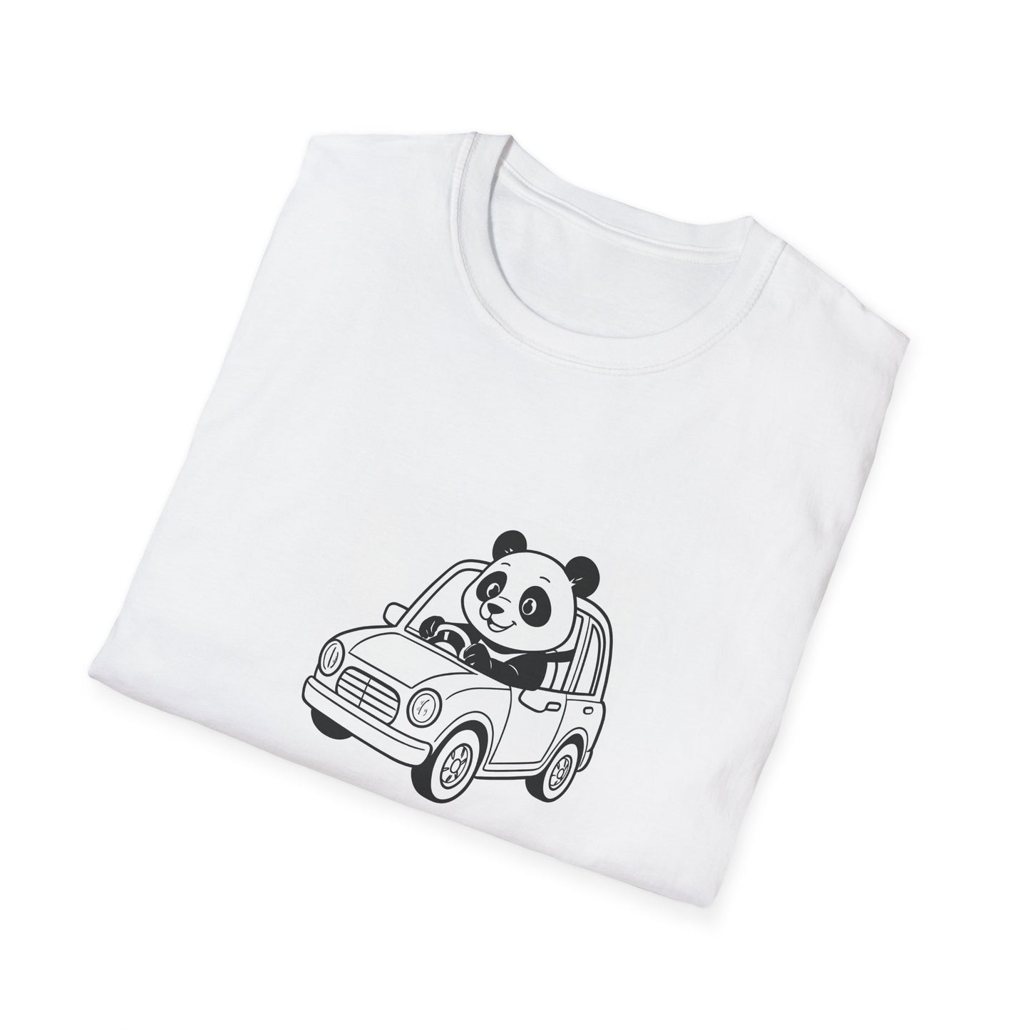 Cute Panda Driving T-Shirt, Funny Animal Tee, Gift for Animal Lovers, Birthday Present, Casual Wear