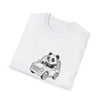 Cute Panda Driving T-Shirt, Funny Animal Tee, Gift for Animal Lovers, Birthday Present, Casual Wear