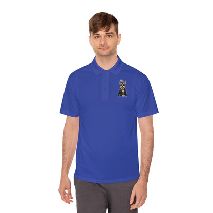 Sport Polo Shirt with Cool Dog Design