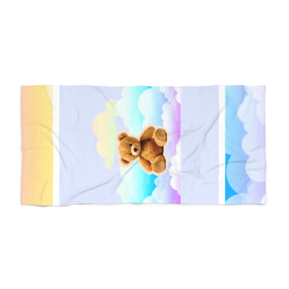 Cute Bear Beach Towel, Summer Towel, Teddy Bear Towel, Vacation Accessory, Gifts for Beach Lovers, Kids' Summer Essentials