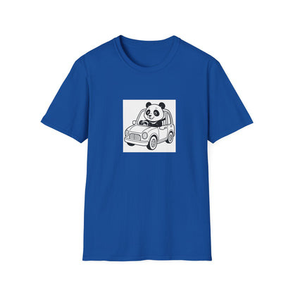 Cute Panda Driving T-Shirt, Funny Animal Tee, Gift for Animal Lovers, Birthday Present, Casual Wear